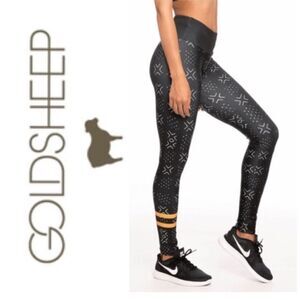 EXCELLENT CONDITION SIZE XS GOLDSHEEP MUDCLOTH PRINT LEGGINGS